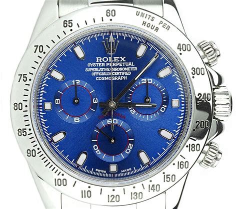 rolex daytona blue dial stainless steel|Meer.